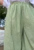 Arbi Gingham Relaxed Barrel Pant Green